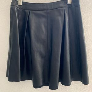 Faux Leather pleated mini skirt